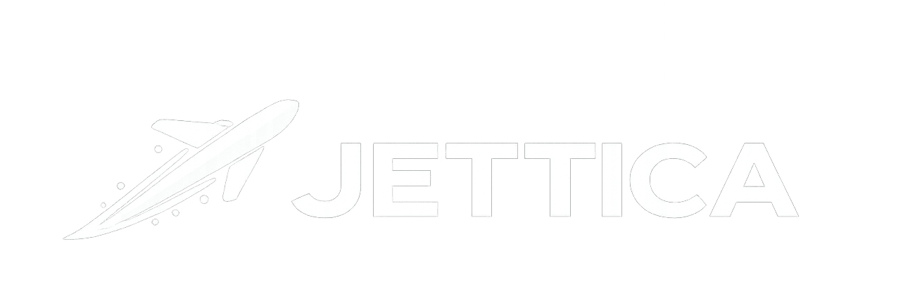 Jettica travel booking logo for cheap flights, hotels, holidays and worldwide travel deals